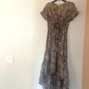 Cheetah print midi dress